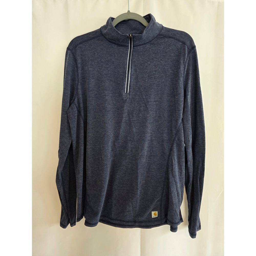 Carhartt Force Kids 1/4 Zip‎ Pullover Long Sleeve Top Navy Blue XL 16-18
